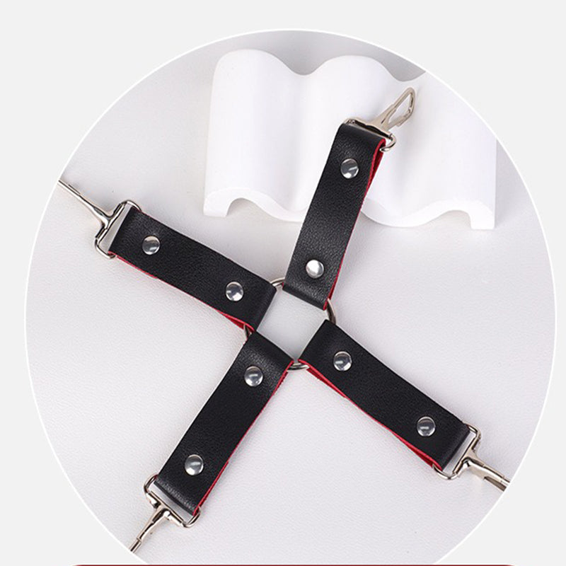 Black SM flirting suit Sex toys SM props macaron plush suit bondage training teasing handcuffs collar adult sex toys